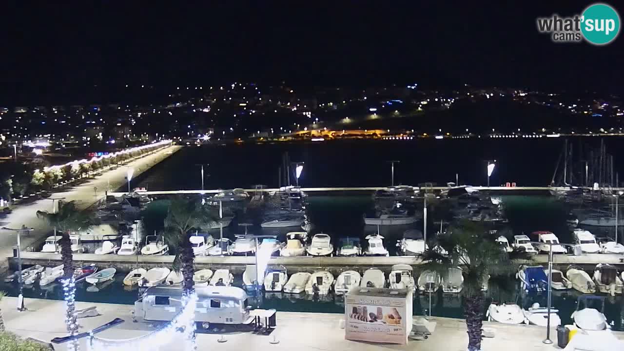 Webcam Koper – Panorama de la marina et de la promenade depuis le Grand Hotel Koper