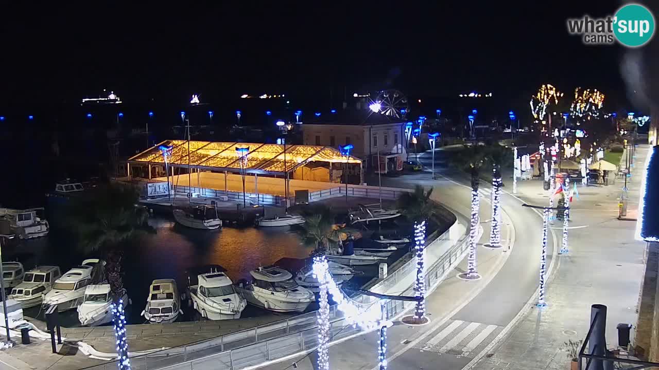 Webcam Koper – Panorama de la marina et de la promenade depuis le Grand Hotel Koper