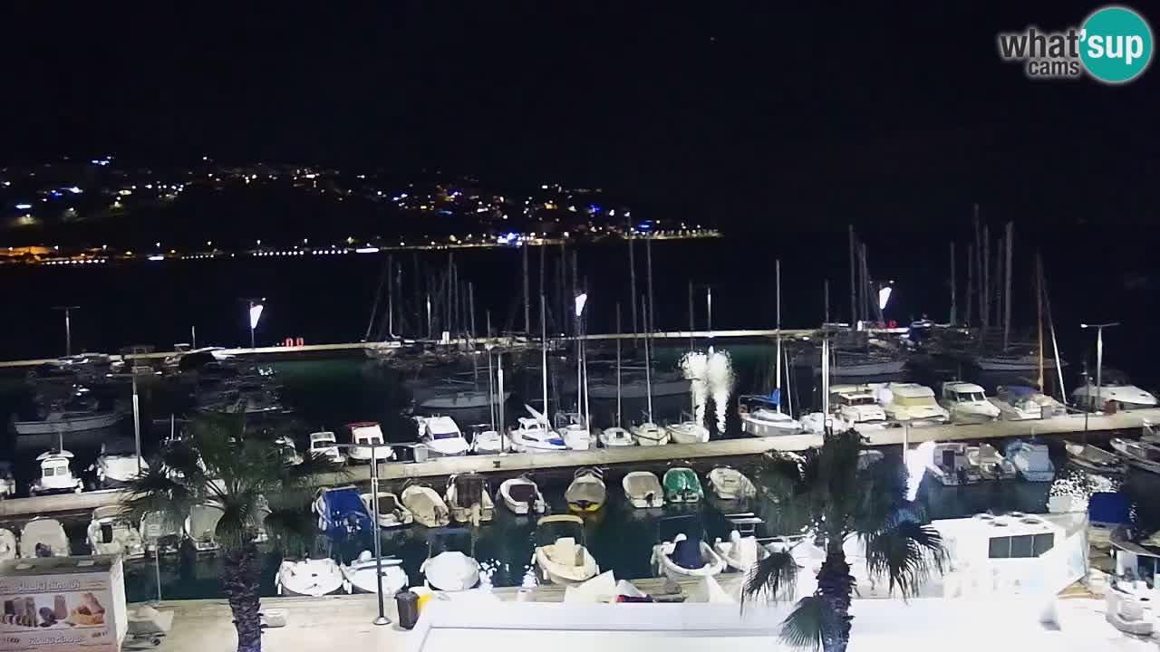 Webcam Koper – Panorama de la marina et de la promenade depuis le Grand Hotel Koper