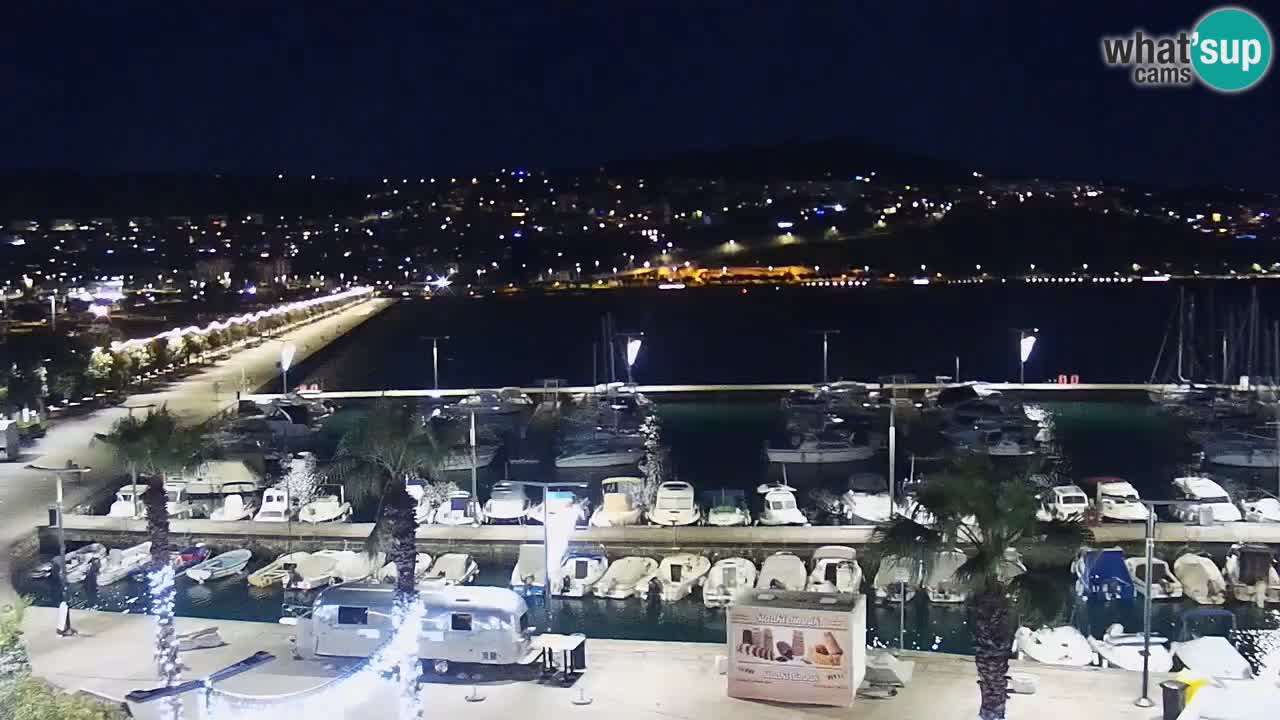 Camera en vivo Koper – puerto deportivo y paseo marítimo desde el Hotel Grand Koper