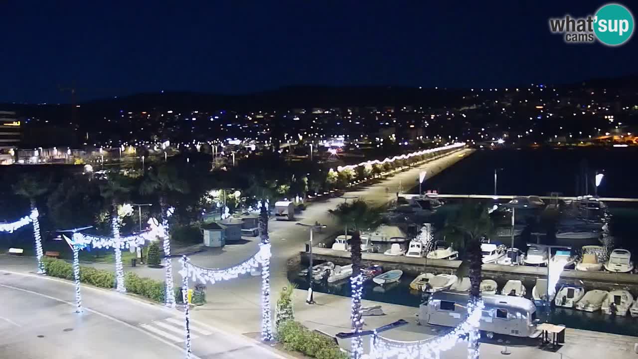 Webcam Koper – Panorama de la marina et de la promenade depuis le Grand Hotel Koper