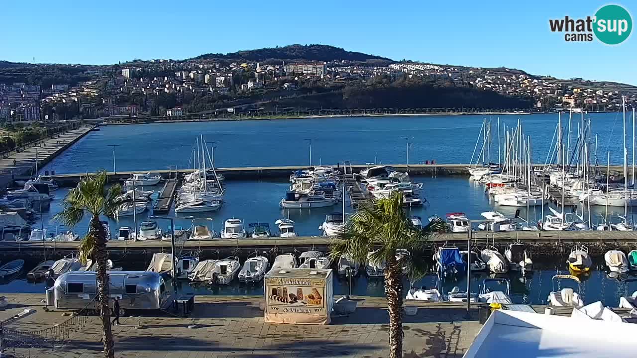 Webcam en direct du port de Koper – port de croisière et de fret – Slovénie