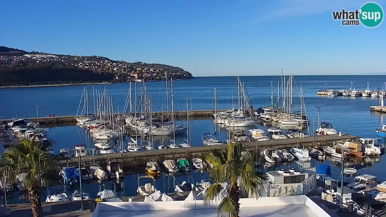 Webcam Koper – Panorama de la marina et de la promenade depuis le Grand Hotel Koper