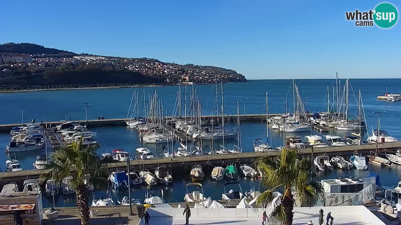 Webcam en direct du port de Koper – port de croisière et de fret – Slovénie