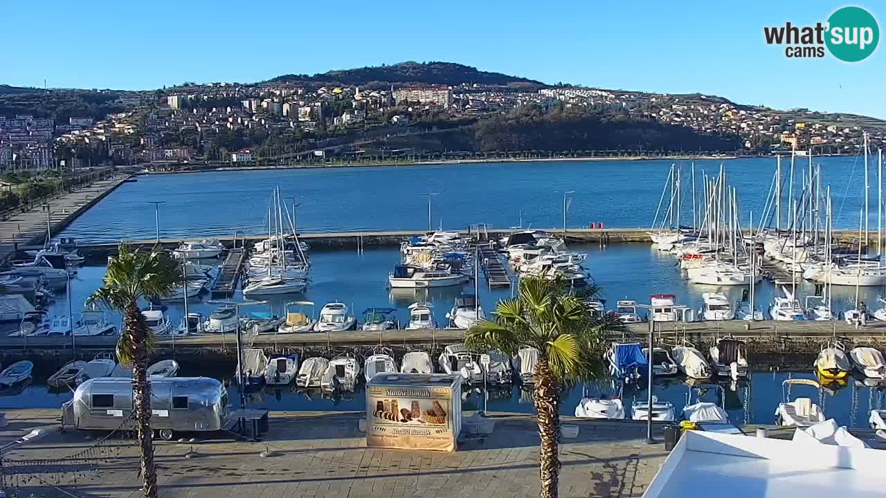 Webcam en direct du port de Koper – port de croisière et de fret – Slovénie