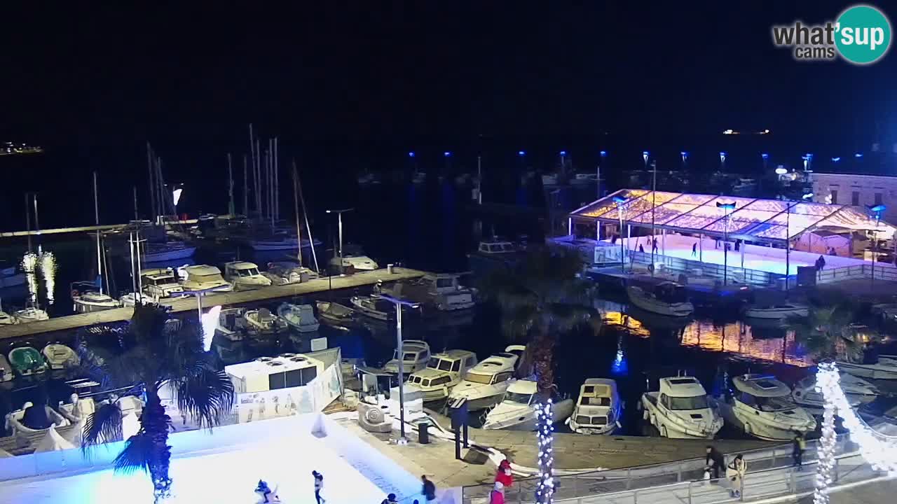 Webcam Koper – Panorama de la marina et de la promenade depuis le Grand Hotel Koper