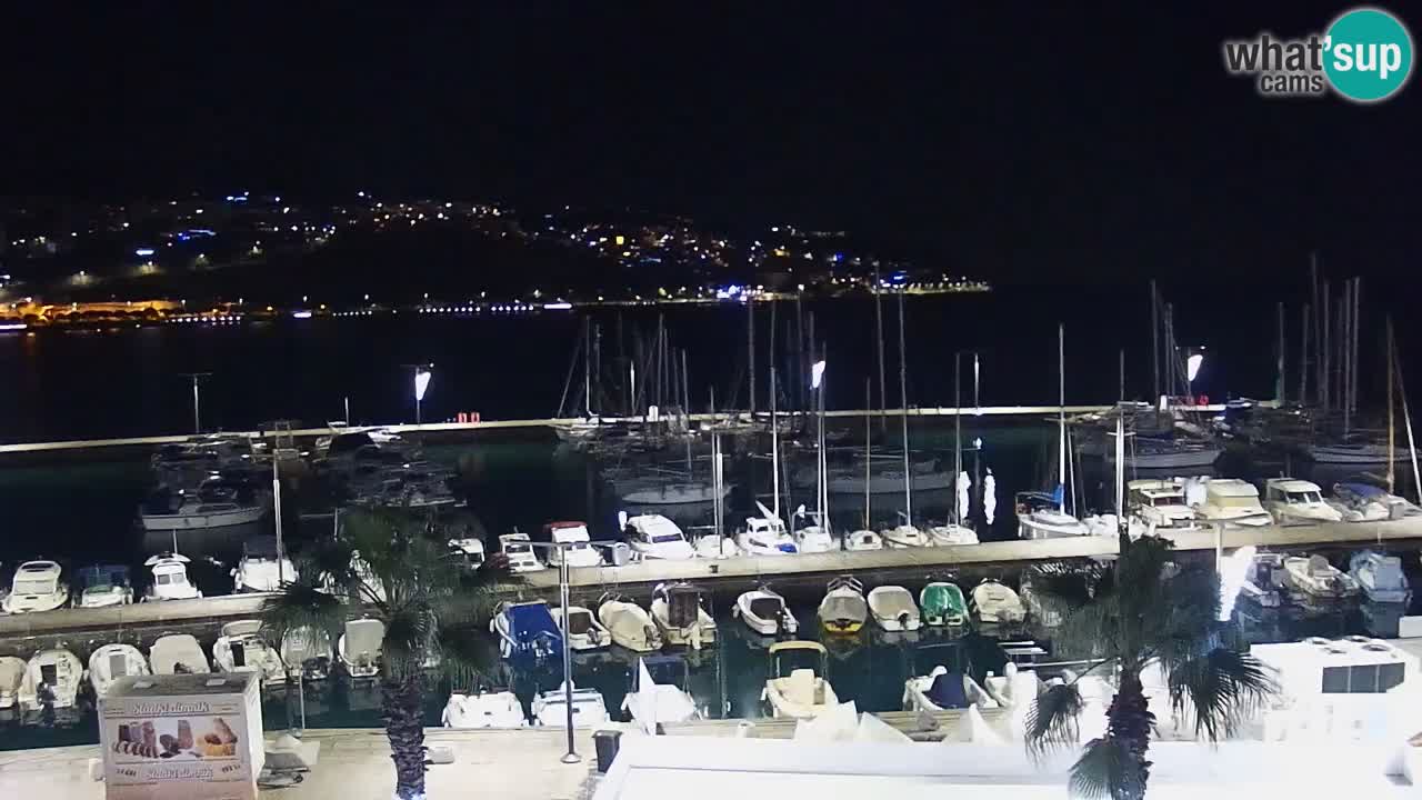 Webcam Koper – Panorama de la marina et de la promenade depuis le Grand Hotel Koper