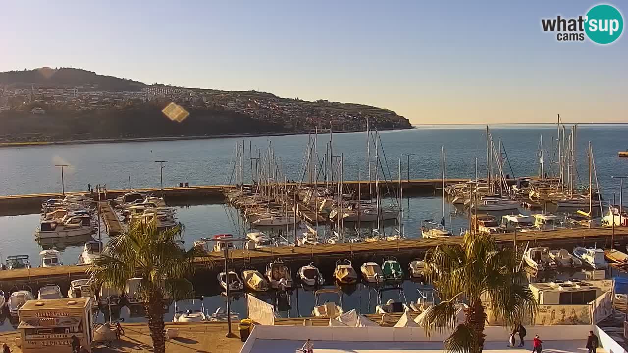 Webcam Capodistria – marina e lungo mare dall’Hotel Grand Koper