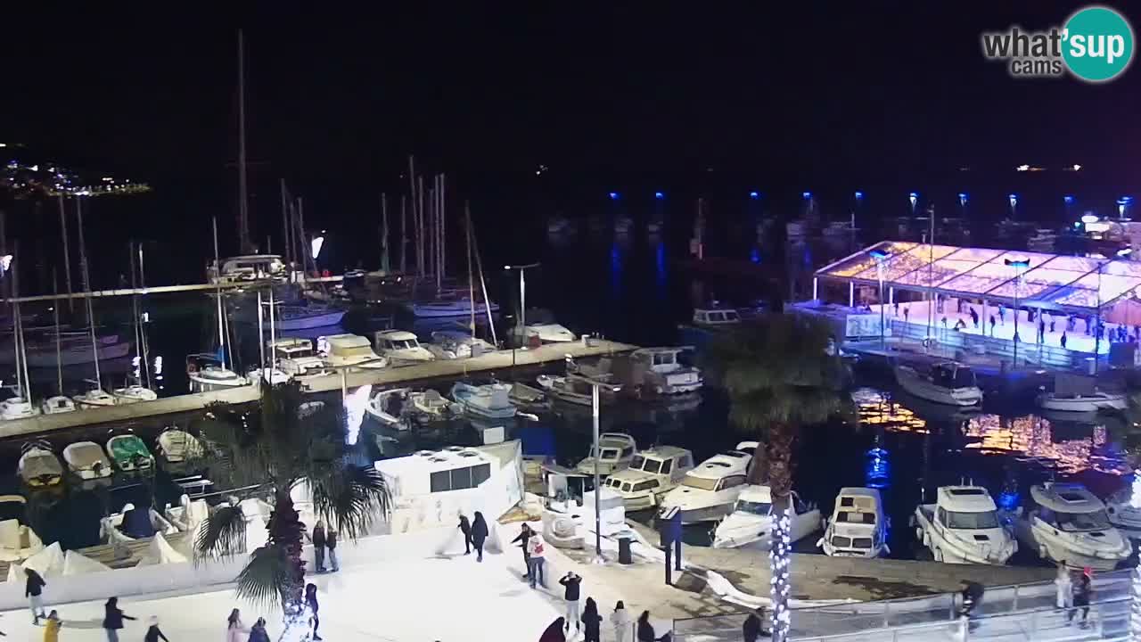 Webcam Koper – Panorama of the marina and promenade from the Grand Hotel Koper