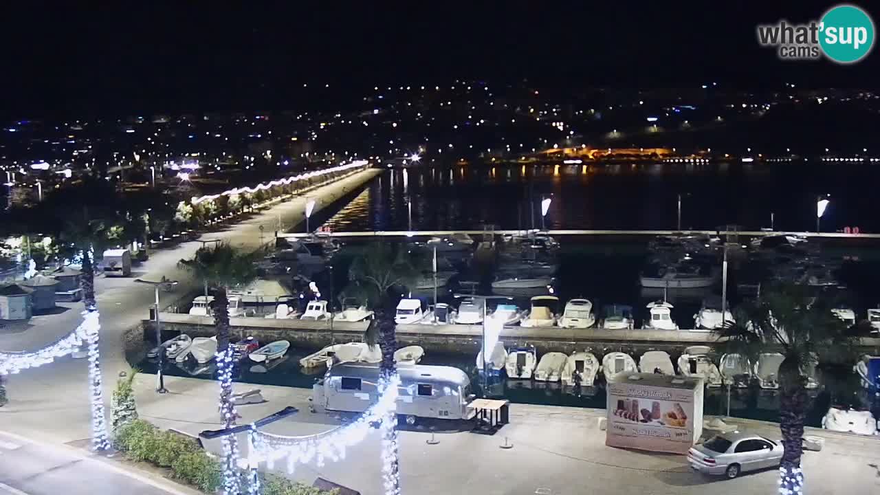 Spletna kamera Koper – Panorama na marino in promenado s Hotela Grand Koper