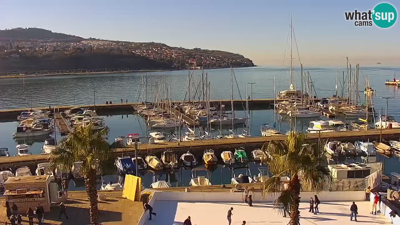 Spletna kamera Koper – Panorama na marino in promenado s Hotela Grand Koper