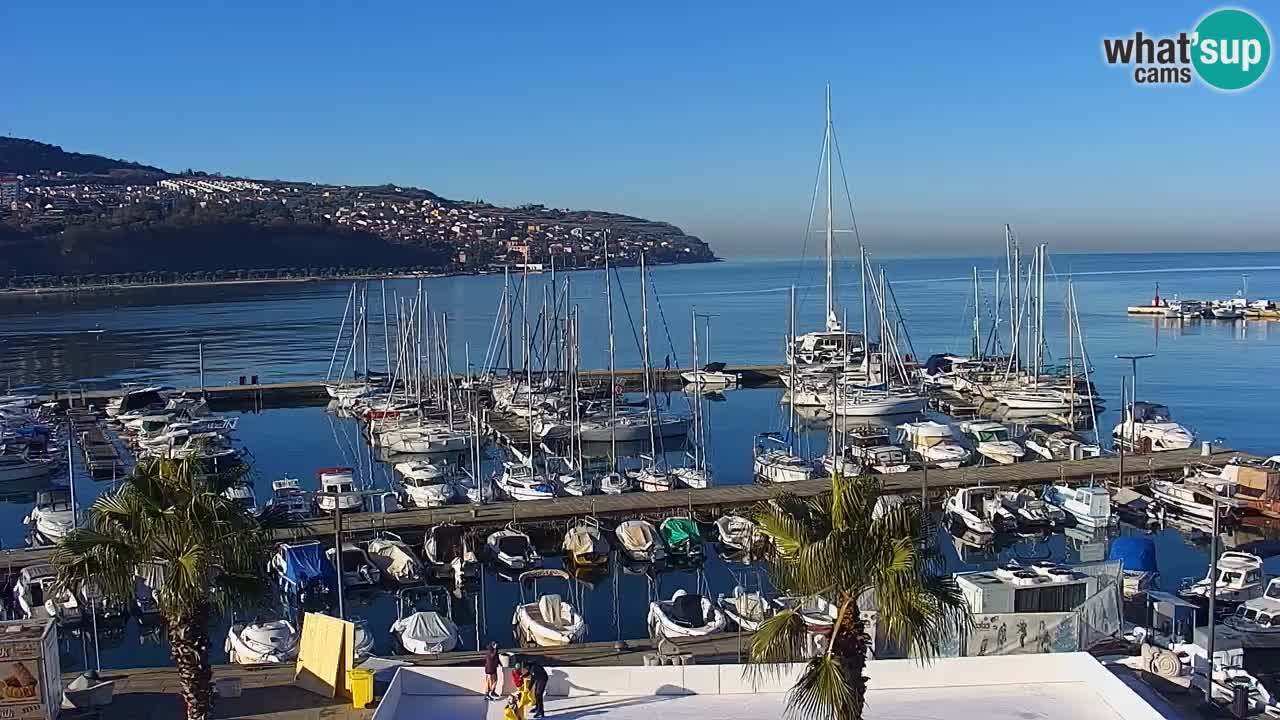 Webcam Koper – Panorama de la marina et de la promenade depuis le Grand Hotel Koper