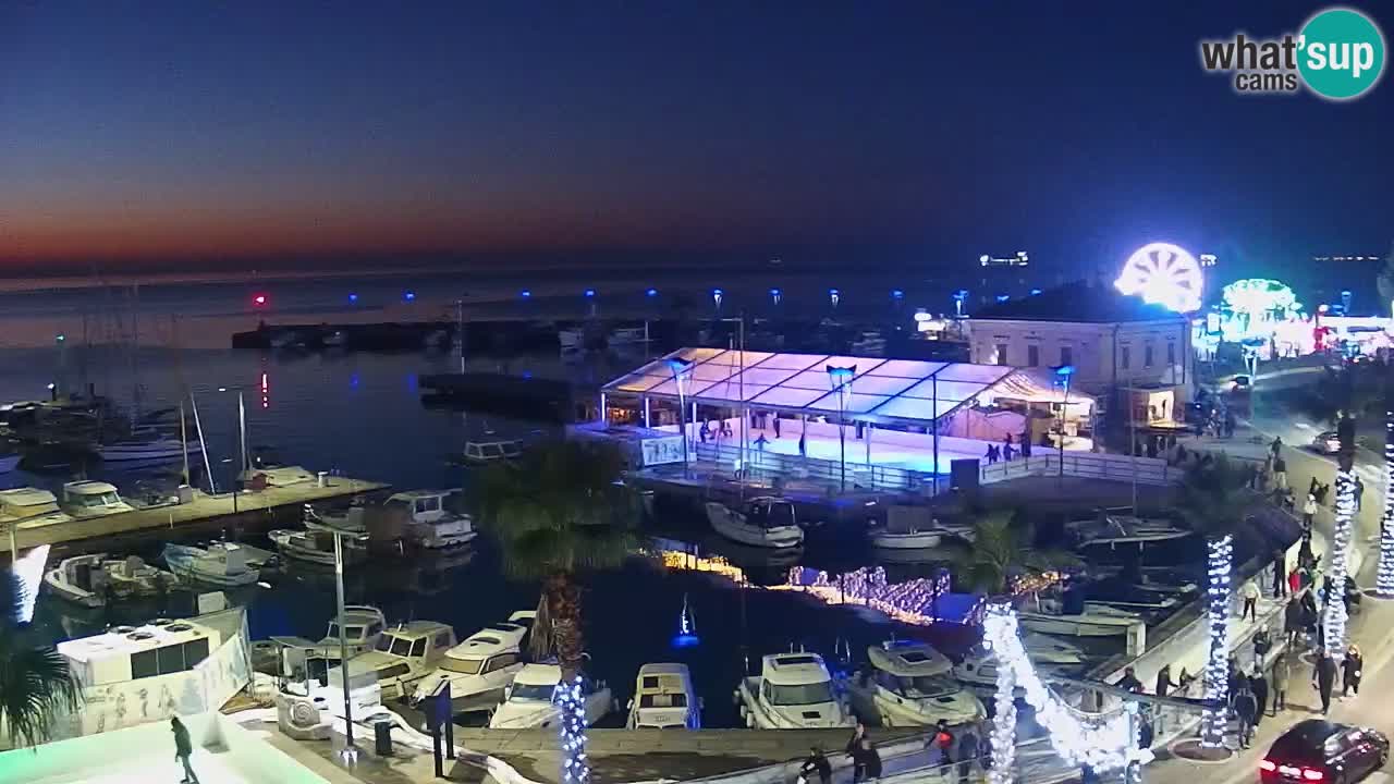 Camera en vivo Koper – puerto deportivo y paseo marítimo desde el Hotel Grand Koper