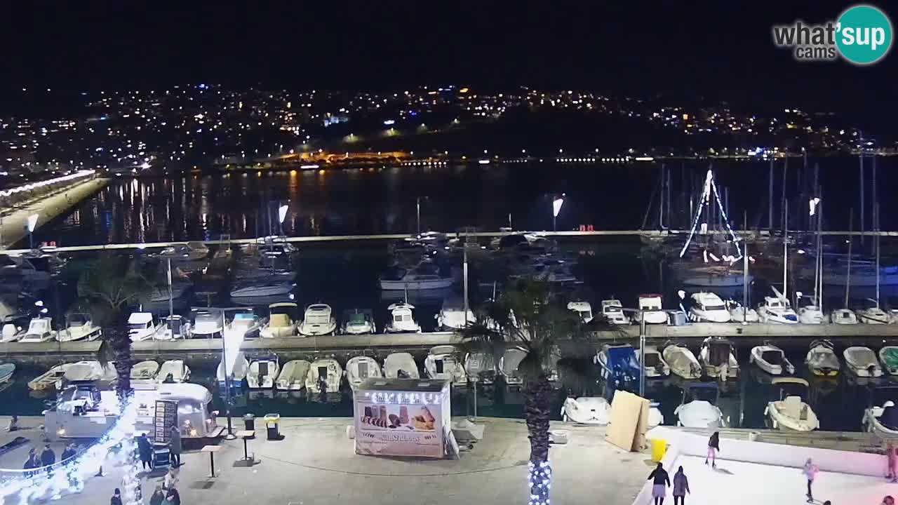 Webcam en direct du port de Koper – port de croisière et de fret – Slovénie