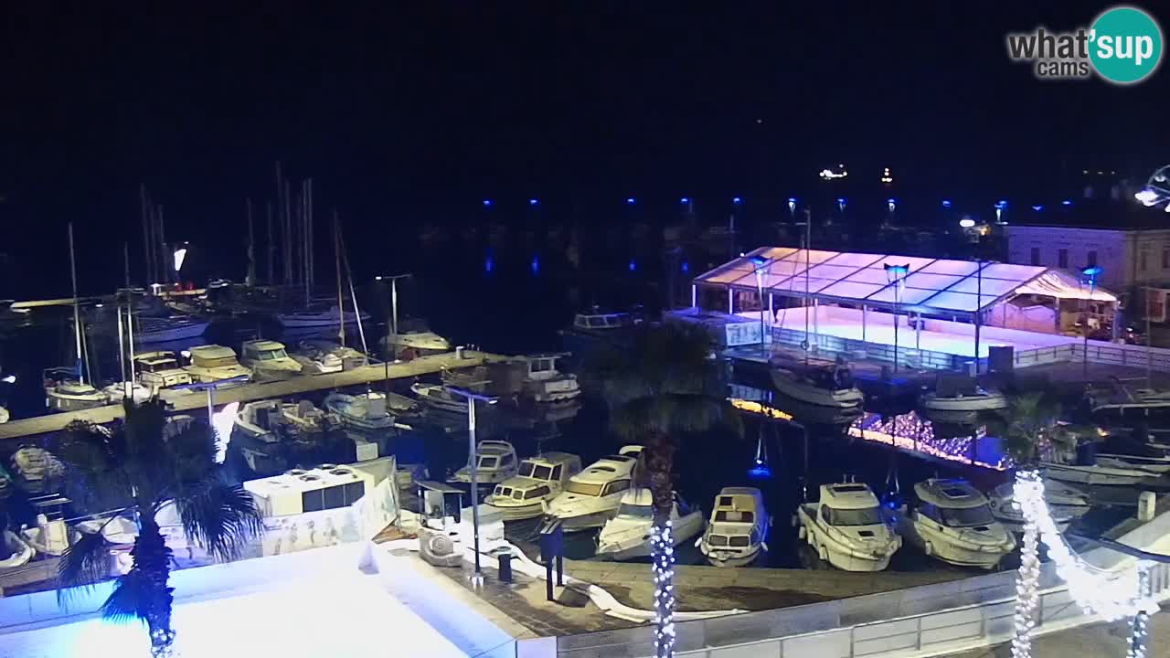 Webcam Koper – Panorama de la marina et de la promenade depuis le Grand Hotel Koper