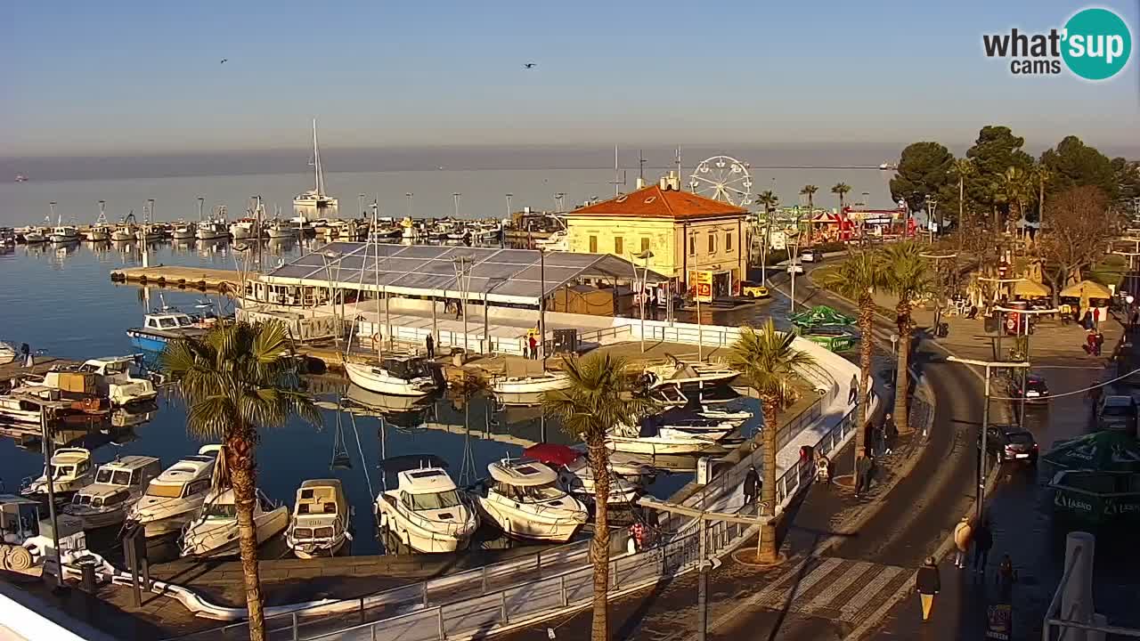 Camera en vivo Koper – puerto deportivo y paseo marítimo desde el Hotel Grand Koper