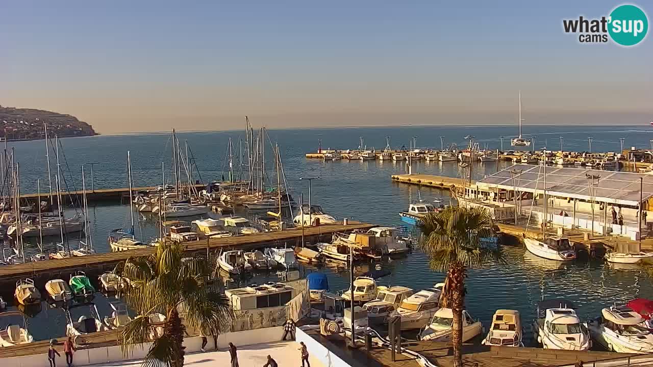 Webcam Koper – Panorama de la marina et de la promenade depuis le Grand Hotel Koper