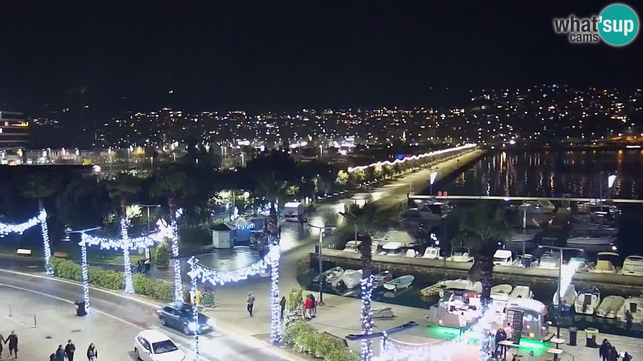 Webcam Koper – Panorama de la marina et de la promenade depuis le Grand Hotel Koper