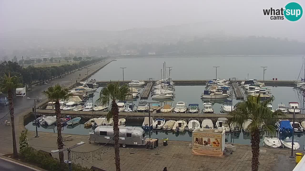 Webcam Koper – Panorama de la marina et de la promenade depuis le Grand Hotel Koper