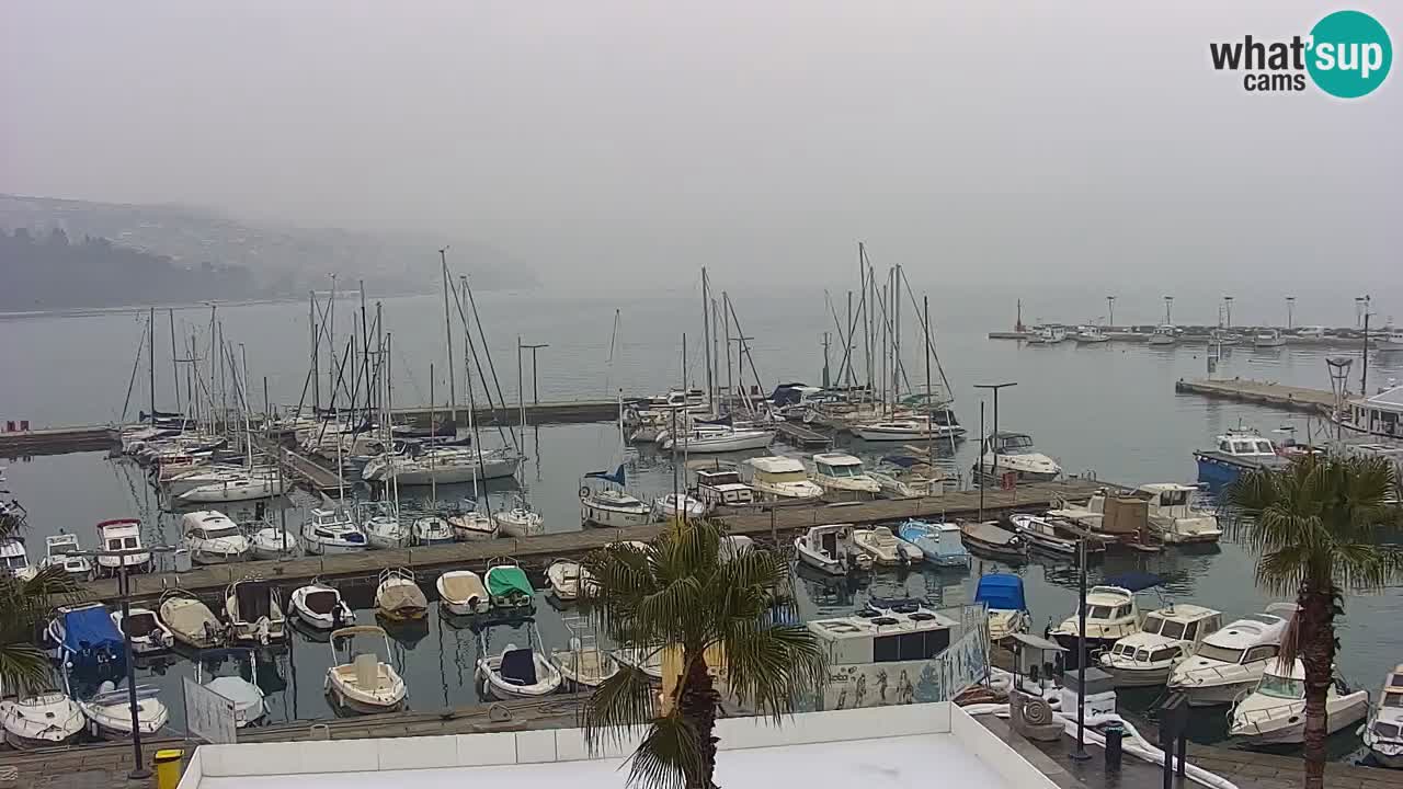 Webcam Koper – Panorama de la marina et de la promenade depuis le Grand Hotel Koper