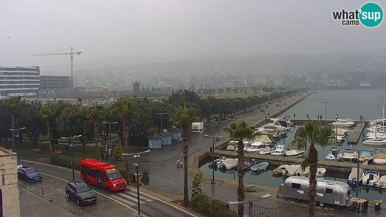 Webcam Koper – Panorama de la marina et de la promenade depuis le Grand Hotel Koper