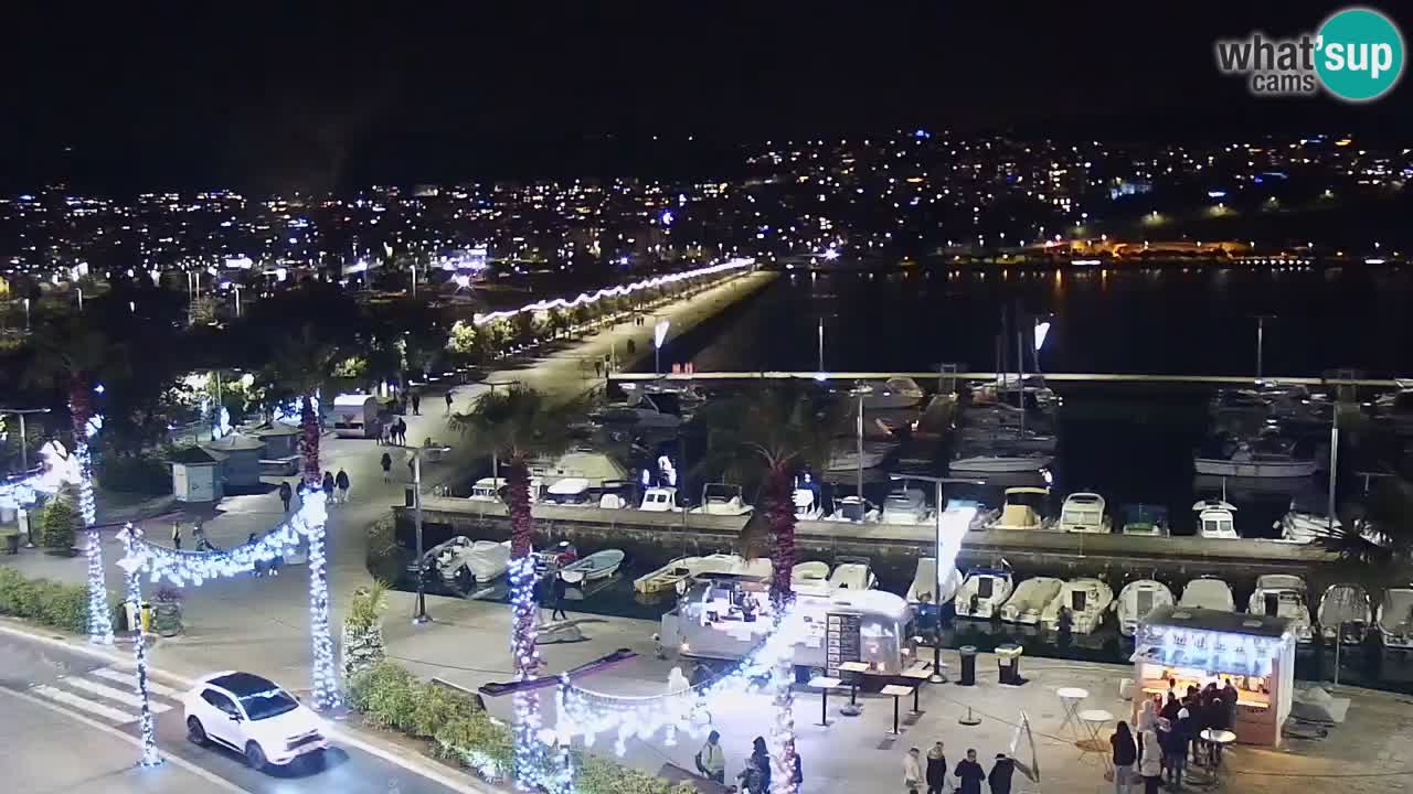 Webcam Koper – Panorama de la marina et de la promenade depuis le Grand Hotel Koper