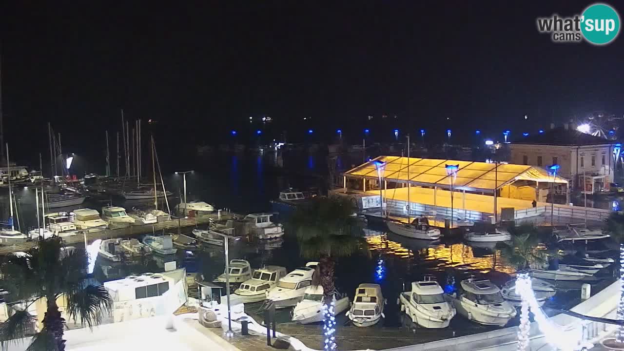 Webcam Koper – Panorama of the marina and promenade from the Grand Hotel Koper