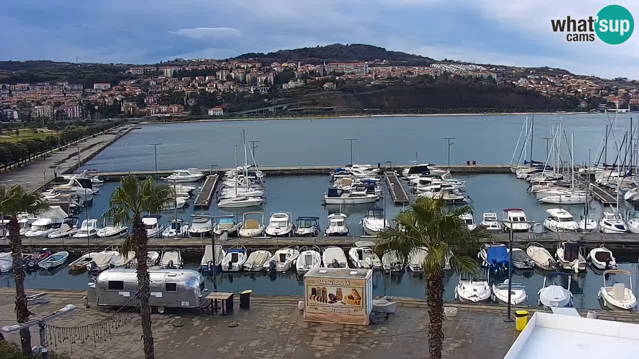 Webcam en direct du port de Koper – port de croisière et de fret – Slovénie