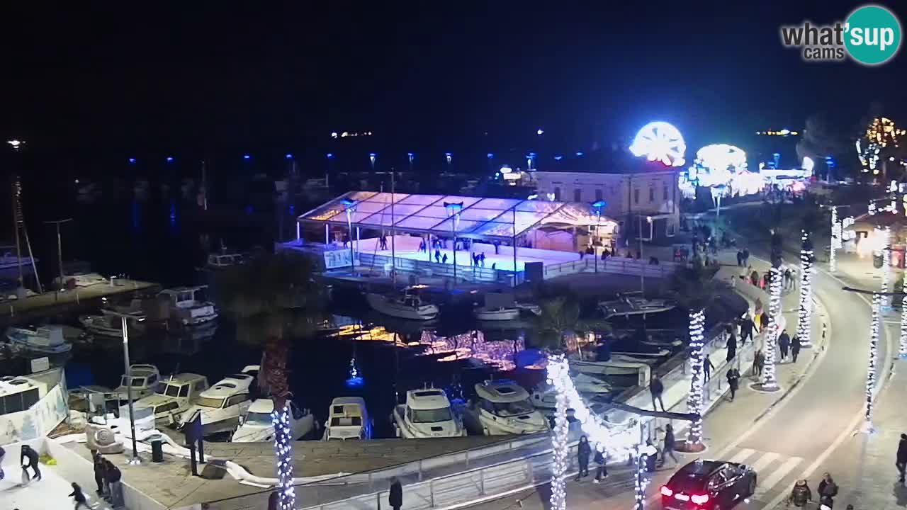 Webcam Koper – Panorama of the marina and promenade from the Grand Hotel Koper