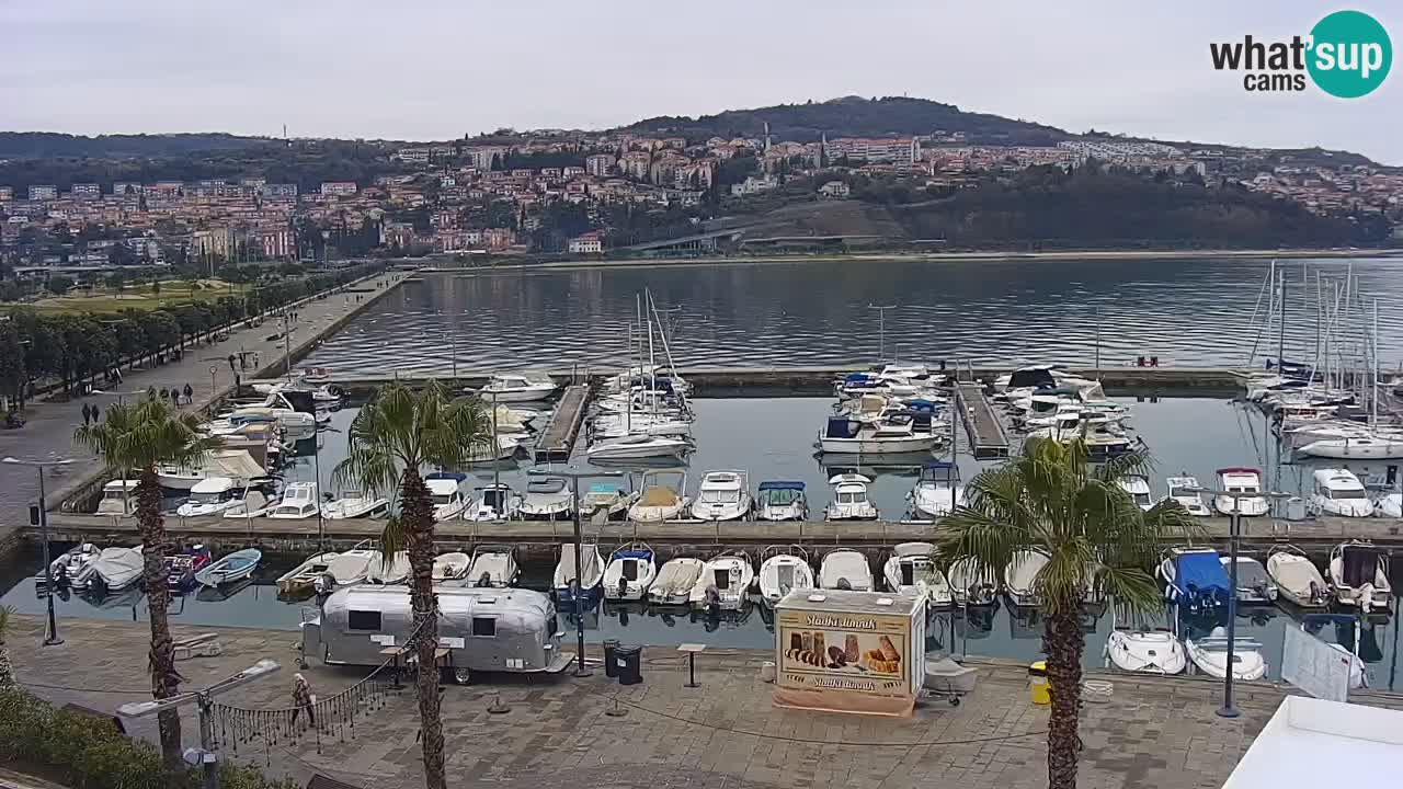 Webcam en direct du port de Koper – port de croisière et de fret – Slovénie