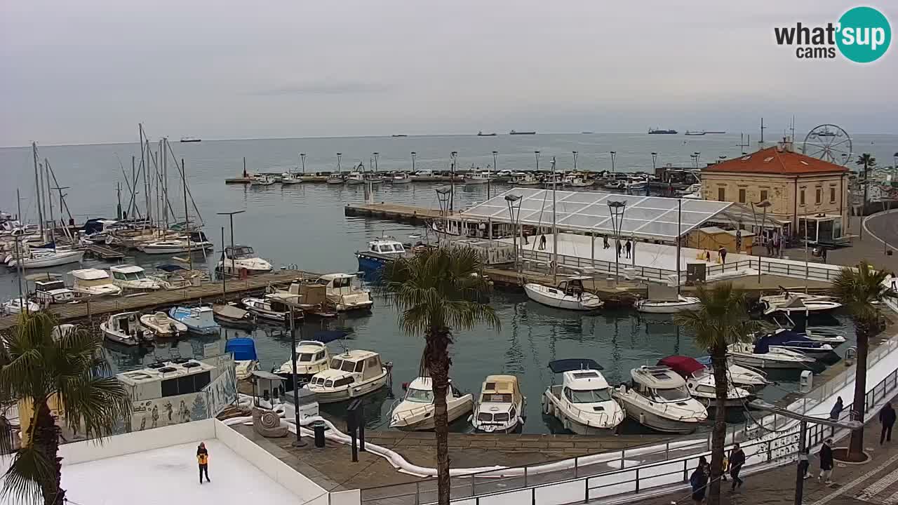 Spletna kamera Koper – Panorama na marino in promenado s Hotela Grand Koper