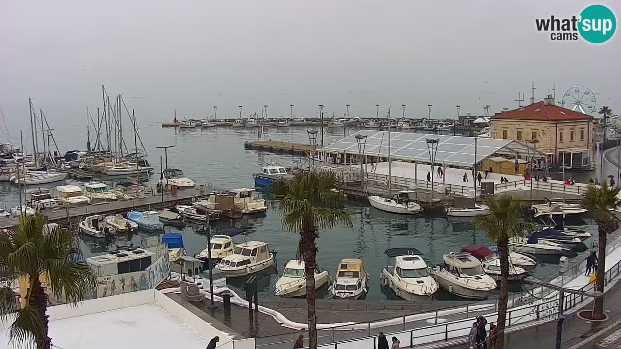 Camera en vivo Koper – puerto deportivo y paseo marítimo desde el Hotel Grand Koper