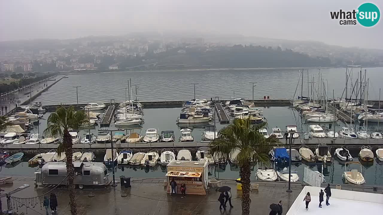 Webcam en direct du port de Koper – port de croisière et de fret – Slovénie