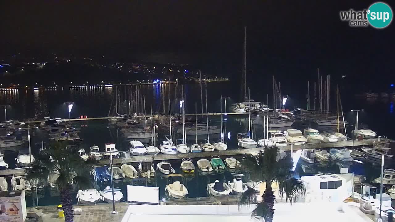 Webcam Koper – Panorama of the marina and promenade from the Grand Hotel Koper