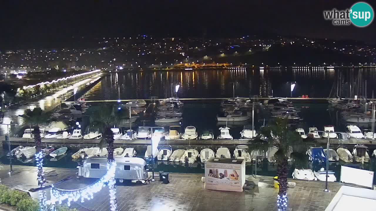 Webcam Koper – Panorama de la marina et de la promenade depuis le Grand Hotel Koper