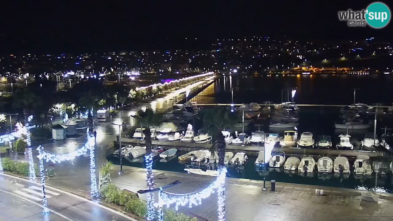 Webcam Koper – Panorama de la marina et de la promenade depuis le Grand Hotel Koper