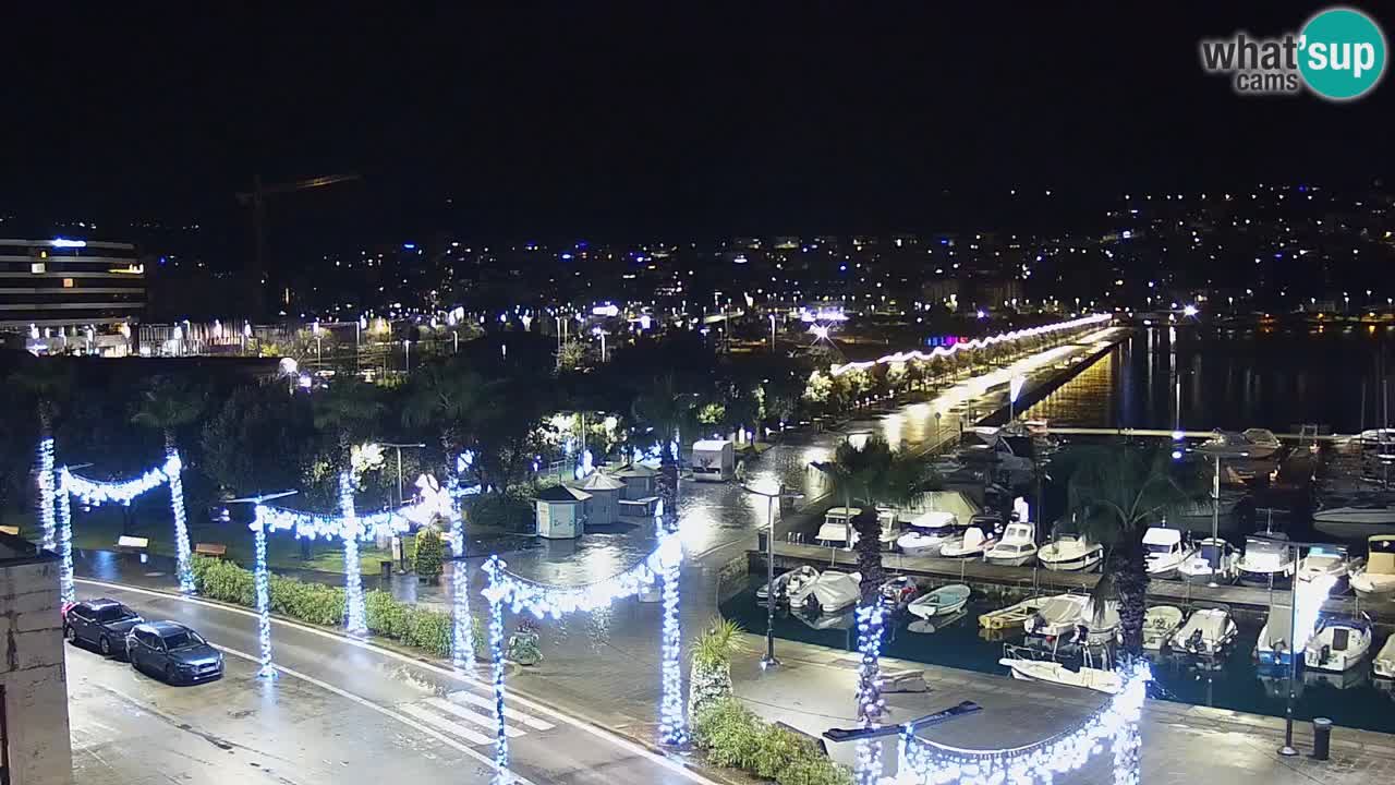 Webcam Koper – Panorama de la marina et de la promenade depuis le Grand Hotel Koper