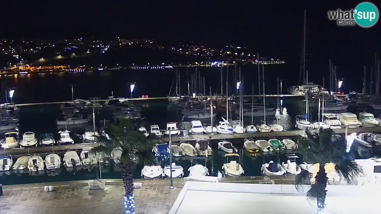 Webcam Koper – Panorama of the marina and promenade from the Grand Hotel Koper