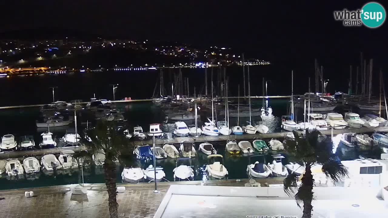 Webcam Koper – Panorama de la marina et de la promenade depuis le Grand Hotel Koper