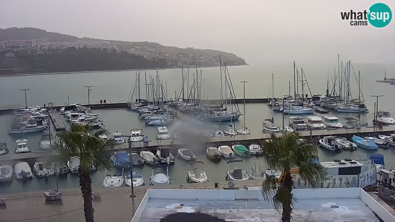 Webcam Koper – Panorama de la marina et de la promenade depuis le Grand Hotel Koper