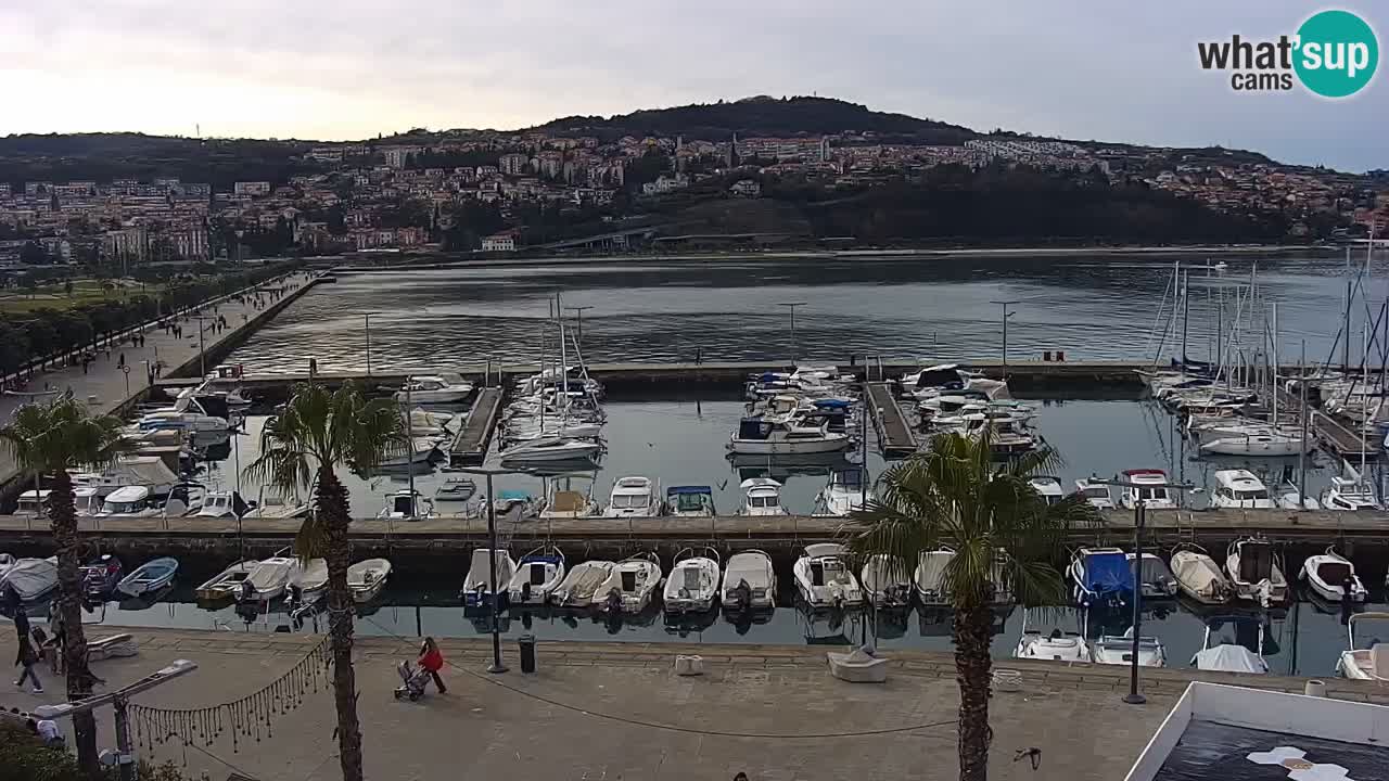 Spletna kamera Koper – Panorama na marino in promenado s Hotela Grand Koper