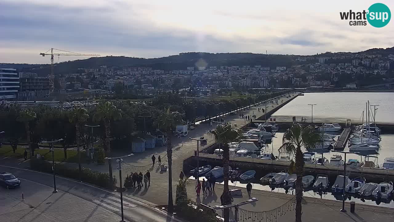 Webcam en direct du port de Koper – port de croisière et de fret – Slovénie