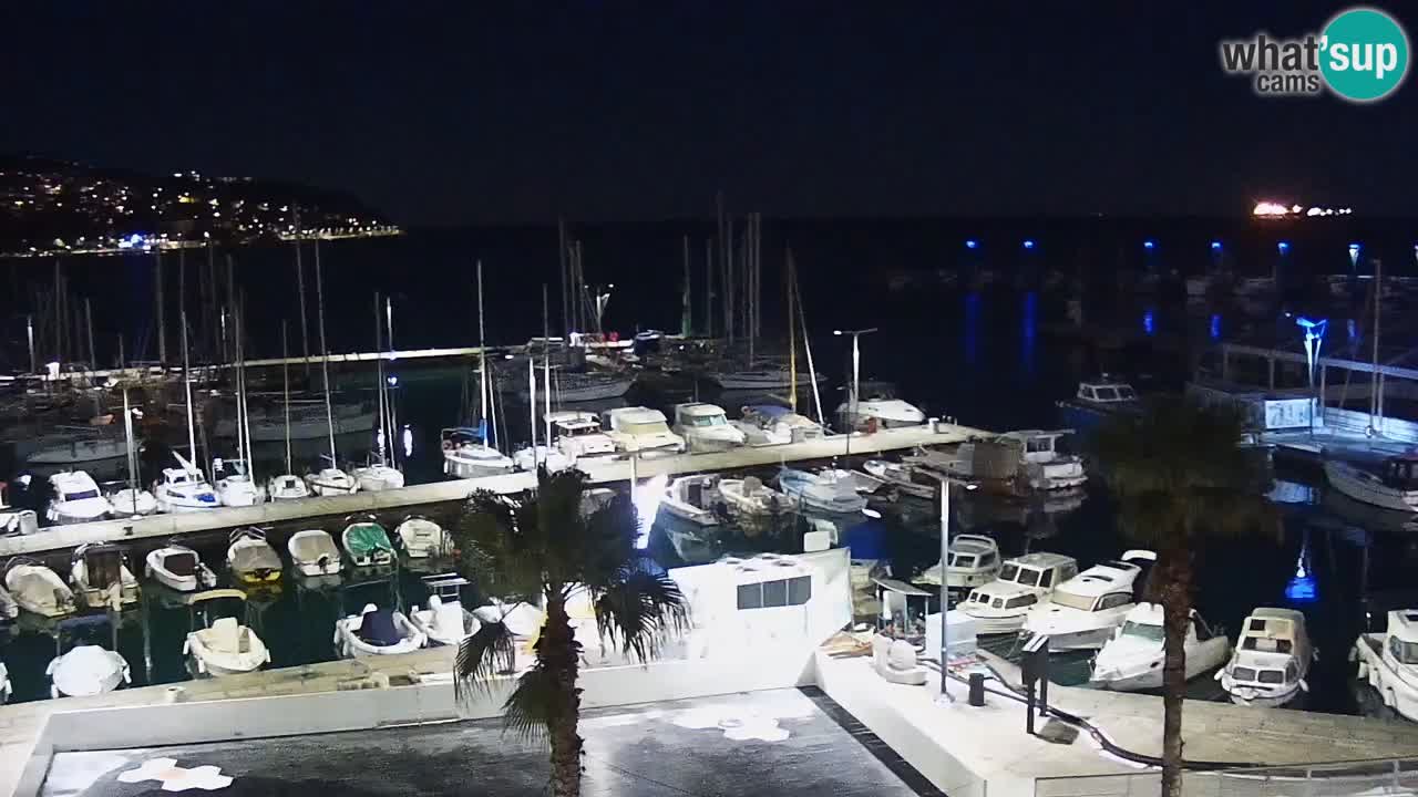 Webcam Koper – Panorama of the marina and promenade from the Grand Hotel Koper