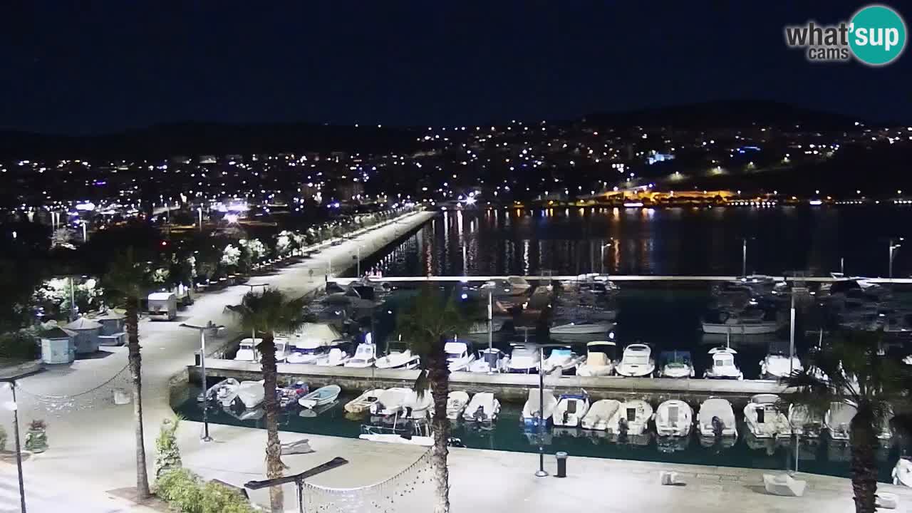 Webcam Koper – Panorama of the marina and promenade from the Grand Hotel Koper