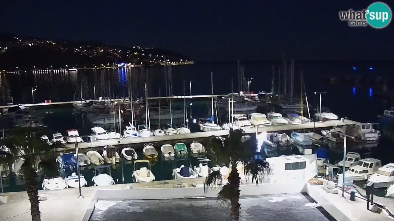 Webcam Koper – Panorama of the marina and promenade from the Grand Hotel Koper