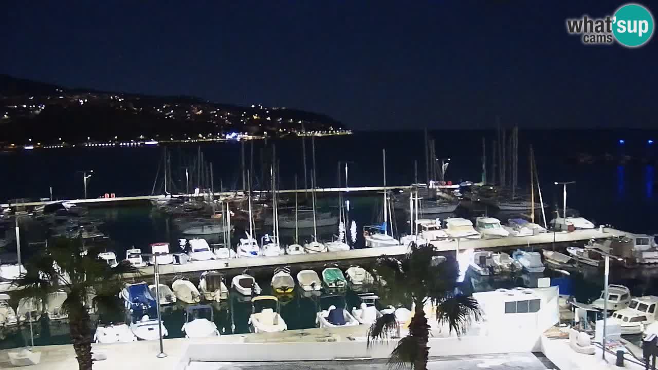 Webcam Koper – Panorama de la marina et de la promenade depuis le Grand Hotel Koper