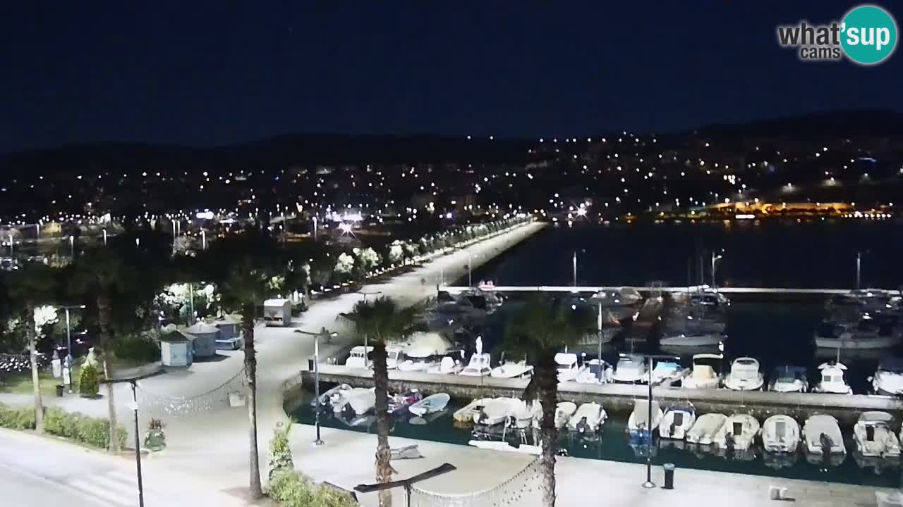 Webcam Koper – Panorama de la marina et de la promenade depuis le Grand Hotel Koper