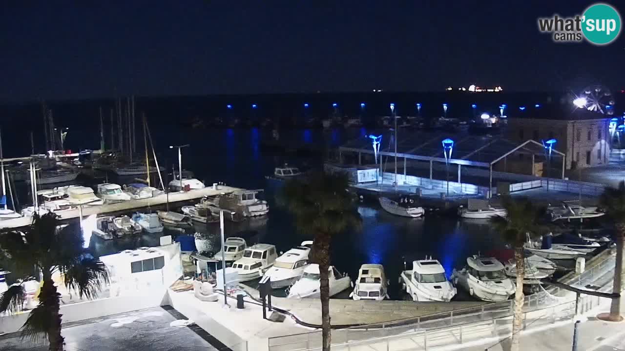 Webcam Koper – Panorama de la marina et de la promenade depuis le Grand Hotel Koper