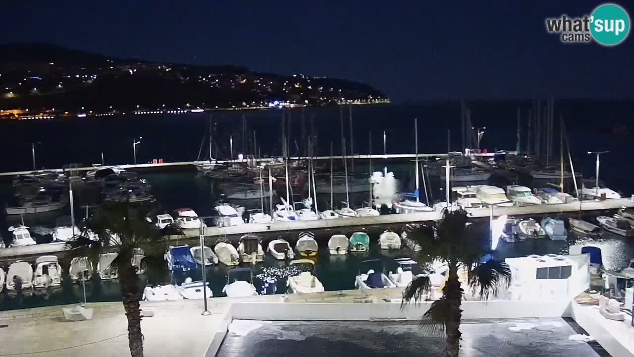 Webcam Koper – Panorama de la marina et de la promenade depuis le Grand Hotel Koper