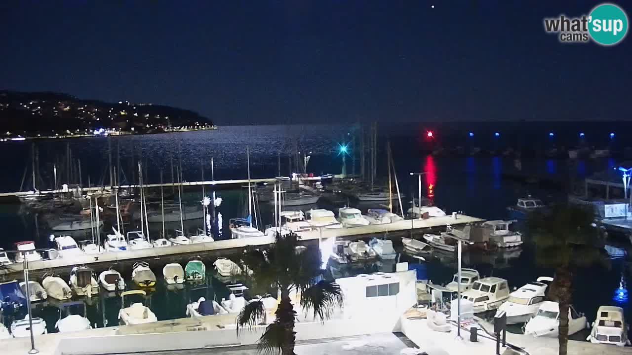 Webcam Koper – Panorama de la marina et de la promenade depuis le Grand Hotel Koper